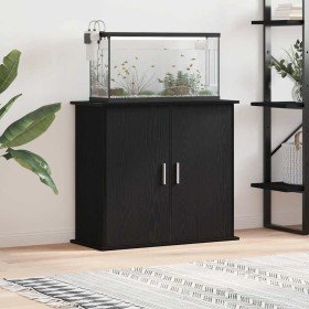 Soporte para acuario de madera de ingeniería de roble negro 81x36x73 cm en Soportes para acuarios | Comprar online en Foru.es
