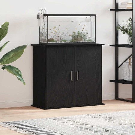 Soporte para acuario de madera de ingeniería de roble negro 81x36x73 cm en Soportes para acuarios | Comprar online en Foru.es