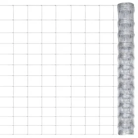 Valla de jardín de acero galvanizado plateado 50x1,25 m de vidaXL, Paneles de vallas - Ref: Foro24-149514, Precio: 79,30 €, D...