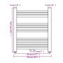 Radiador toallero de baño recto 500 x 764 mm de vidaXL, Radiadores - Ref: Foro24-140841, Precio: 83,48 €, Descuento: %