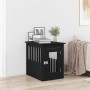 Mueble para jaula de perro de roble negro, 45 x 62 x 59 cm, madera de ingeniería en Casetas para perros | Comprar online en Foru
