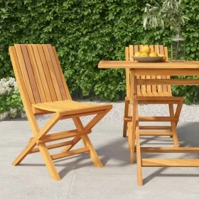 Sillas de jardín plegables 2 uds madera maciza teca 47x47x89cm de vidaXL, Sillas de jardín - Ref: Foro24-362757, Precio: 162,...