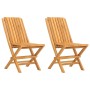Sillas de jardín plegables 2 uds madera maciza teca 47x47x89cm de vidaXL, Sillas de jardín - Ref: Foro24-362757, Precio: 173,...