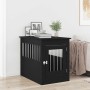 Mueble para jaula de perro de roble negro, 55 x 80 x 68 cm, madera de ingeniería en Casetas para perros | Comprar online en Foru