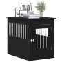 Mueble para jaula de perro de roble negro, 55 x 80 x 68 cm, madera de ingeniería en Casetas para perros | Comprar online en Foru