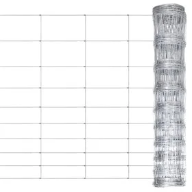 Silver galvanized steel garden fence 50x1.2 m by vidaXL, fence panels - Ref: Foro24-149501, Price: 102,52 €, Discount: %
