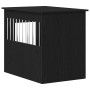 Mueble para jaula de perro de roble negro, 55 x 80 x 68 cm, madera de ingeniería en Casetas para perros | Comprar online en Foru