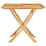 Mesa de jardín plegable madera de teca maciza 85x85x76 cm de vidaXL, Mesas de jardín - Ref: Foro24-47419, Precio: 108,50 €, D...