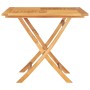 Mesa de jardín plegable madera de teca maciza 85x85x76 cm de vidaXL, Mesas de jardín - Ref: Foro24-47419, Precio: 118,74 €, D...
