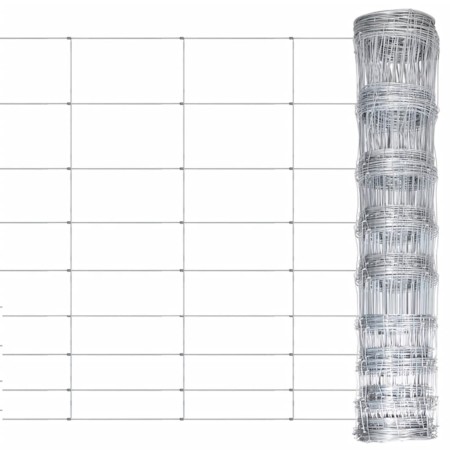 Valla de jardín de acero galvanizado plateado 50x1,2 m de vidaXL, Paneles de vallas - Ref: Foro24-149500, Precio: 89,79 €, De...