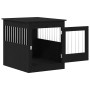 Mueble para jaula de perro roble negro 64,5x80x71 cm madera de ingeniería en Casetas para perros | Comprar online en Foru.es