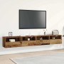 Mueble de TV Montado en la Pared 2 pcs Madera Vieja en Muebles TV | Comprar online en Foru.es