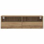 Mueble de TV Montado en la Pared 2 pcs Roble artisan en Muebles TV | Comprar online en Foru.es