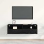Mueble de TV Montado en la Pared Roble Negro 100 x 30 x 30 cm en Muebles TV | Comprar online en Foru.es