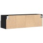 Mueble de TV Montado en la Pared Roble Negro 100 x 30 x 30 cm en Muebles TV | Comprar online en Foru.es