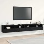 Mueble de TV Montado en la Pared 2 pcs Roble negro en Muebles TV | Comprar online en Foru.es