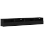 Mueble de TV Montado en la Pared 2 pcs Roble negro en Muebles TV | Comprar online en Foru.es