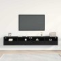 Mueble de TV Montado en la Pared 2 pcs Roble negro en Muebles TV | Comprar online en Foru.es