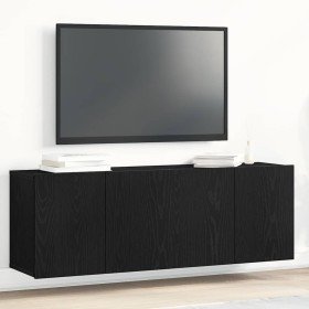 Muebles de TV 2 piezas Roble negro 120x30x41 cm Madera de ingeniería en Armarios y almacenamiento | Comprar online en Foru.es