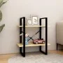 Estantería de 2 niveles madera maciza de pino 60x30x70 cm de vidaXL, Librerías y estanterías - Ref: Foro24-806432, Precio: 34...