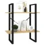 Estantería de 2 niveles madera maciza de pino 60x30x70 cm de vidaXL, Librerías y estanterías - Ref: Foro24-806432, Precio: 34...