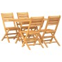 Juego de comedor para jardín 5 piezas madera maciza de teca de vidaXL, Conjuntos de jardín - Ref: Foro24-3155011, Precio: 435...