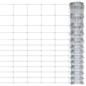 Silver galvanized steel garden fence 50x1.5 m by vidaXL, fence panels - Ref: Foro24-149490, Price: 99,28 €, Discount: %