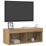 Conjunto de mueble de TV 2 pcs Roble artesanal 80 x 30 x 30 cm en Muebles TV | Comprar online en Foru.es