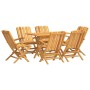 Juego de comedor de jardín 7 piezas madera maciza de teca de vidaXL, Conjuntos de jardín - Ref: Foro24-3155006, Precio: 581,6...