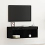 Conjunto de mueble de TV Roble Negro 80 x 30 x 30 cm en Muebles TV | Comprar online en Foru.es