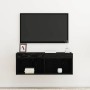 Conjunto de mueble de TV Roble Negro 80 x 30 x 30 cm en Muebles TV | Comprar online en Foru.es