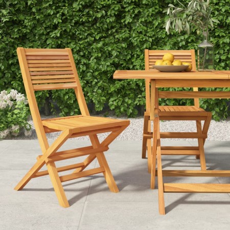 Sillas de jardín plegables 2 uds madera maciza teca 47x62x90cm de vidaXL, Sillas de jardín - Ref: Foro24-362761, Precio: 156,...