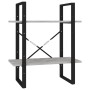 Estantería de 2 niveles contrachapada gris hormigón 60x30x70 cm de vidaXL, Librerías y estanterías - Ref: Foro24-806431, Prec...