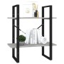 Estantería de 2 niveles contrachapada gris hormigón 60x30x70 cm de vidaXL, Librerías y estanterías - Ref: Foro24-806431, Prec...