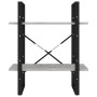 Estantería de 2 niveles contrachapada gris hormigón 60x30x70 cm de vidaXL, Librerías y estanterías - Ref: Foro24-806431, Prec...