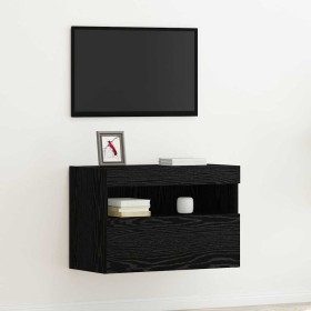 Mueble de TV Montado en la Pared Roble negro 60 x 30 x 40 cm en Muebles TV | Comprar online en Foru.es