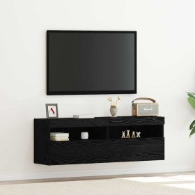 Mueble de TV Montado en la Pared Roble negro 60 x 30 x 40 cm en Muebles TV | Comprar online en Foru.es