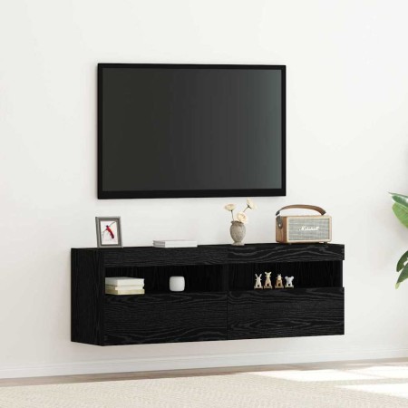 Mueble de TV Montado en la Pared Roble negro 60 x 30 x 40 cm en Muebles TV | Comprar online en Foru.es