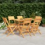 Juego de comedor de jardín 7 piezas madera maciza de teca de vidaXL, Conjuntos de jardín - Ref: Foro24-3155008, Precio: 540,6...
