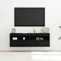 Mueble de TV Montado en la Pared Roble negro 60 x 30 x 40 cm en Muebles TV | Comprar online en Foru.es