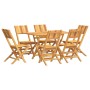 Juego de comedor de jardín 7 piezas madera maciza de teca de vidaXL, Conjuntos de jardín - Ref: Foro24-3155008, Precio: 540,6...