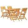 Juego de comedor para jardín 5 piezas madera maciza de teca de vidaXL, Conjuntos de jardín - Ref: Foro24-3155009, Precio: 455...