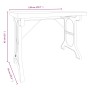Mesa de comedor madera maciza de abeto y hierro 110x65x82 cm de vidaXL, Mesas de cocina y de comedor - Ref: Foro24-340769, Pr...