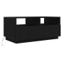 Mesa de centro con luces LED roble negro 90x49x40 cm en Mesas de centro | Comprar online en Foru.es