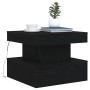 Mesa de centro con luces LED roble negro 50x50x40 cm en Mesas de centro | Comprar online en Foru.es