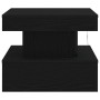 Mesa de centro con luces LED roble negro 50x50x40 cm en Mesas de centro | Comprar online en Foru.es