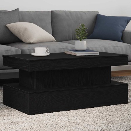 Mesa de centro con luces LED roble negro 90x50x40 cm en Mesas de centro | Comprar online en Foru.es