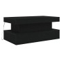 Mesa de centro con luces LED roble negro 90x50x40 cm en Mesas de centro | Comprar online en Foru.es