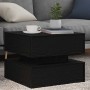Mesa de centro con luces LED roble negro 50x50x40 cm en Mesas de centro | Comprar online en Foru.es