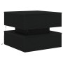 Mesa de centro con luces LED roble negro 50x50x40 cm en Mesas de centro | Comprar online en Foru.es
